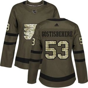 Damen Philadelphia Flyers Trikot Shayne Gostisbehere 53 Camo Grün Authentic